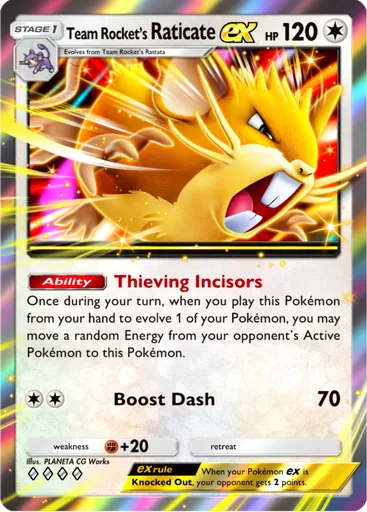 Team Rocket's Raticate ex
